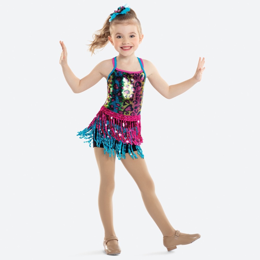 Revolution Colorful Sequin costume with Fringe MC